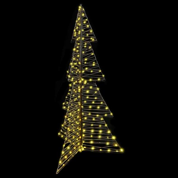 Weihnachtsbaum mit 240 LEDs Warmes Weiß 180 cm Rattan