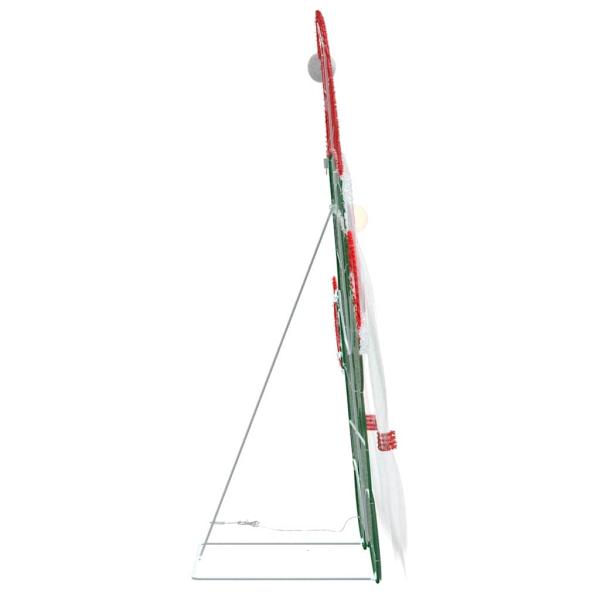 Leuchtender Gnom Warmes Weiß 100 x 80 cm Lametta-Stoff