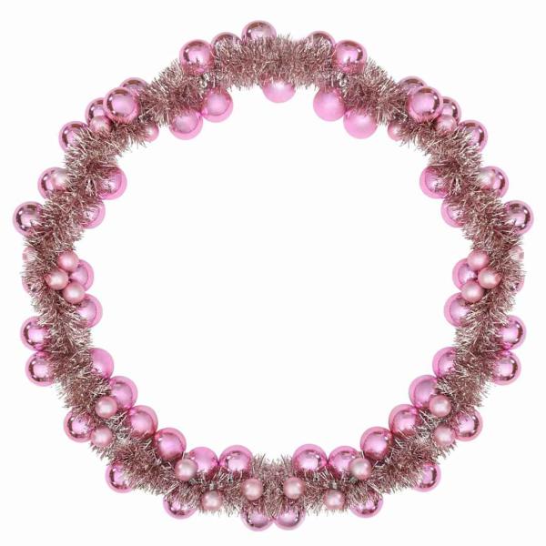 Weihnachtskugelgirlande Rosa 186 cm Polystyrol