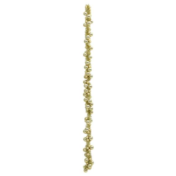 Weihnachtskugelgirlande Gold 186 cm Polystyrol