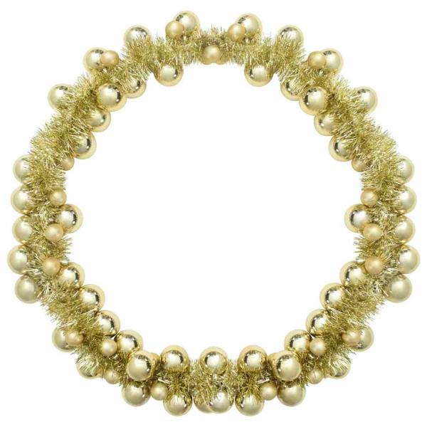 Weihnachtskugelgirlande Gold 186 cm Polystyrol