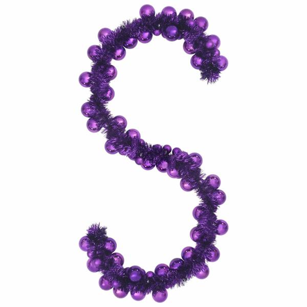 Weihnachtskugelgirlande Lila 186 cm Polystyrol