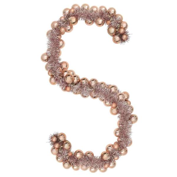 Weihnachtskugelgirlande Rose Gold 186 cm Polystyrol