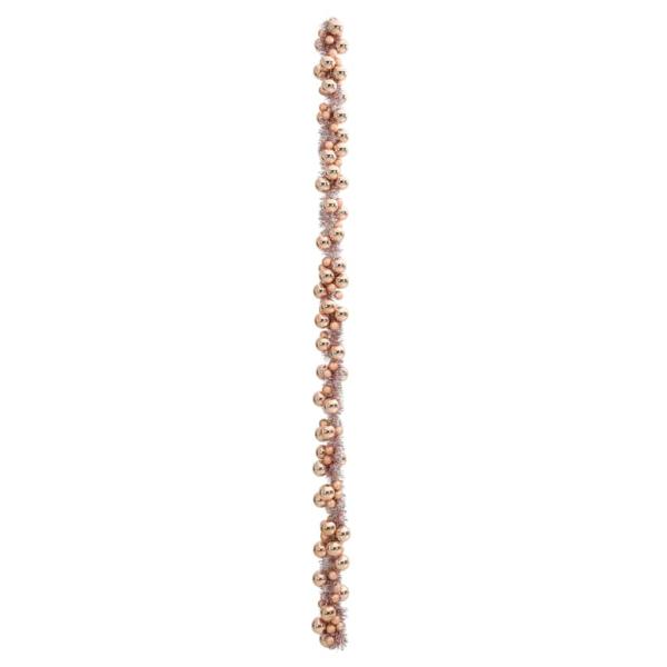Weihnachtskugelgirlande Rose Gold 186 cm Polystyrol