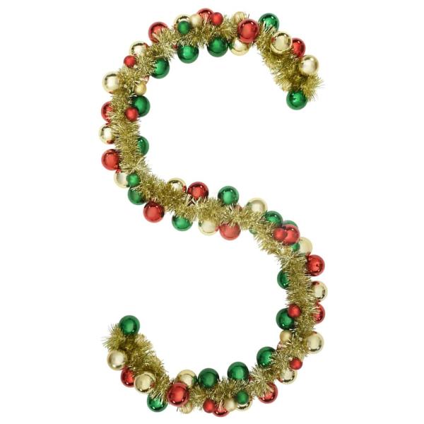 Weihnachtskugelgirlande Mehrfarbig 186 cm Polystyrol