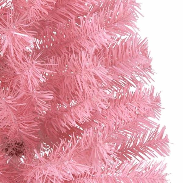 Künstlicher vorbeleuchteter Weihnachtsbaum Rosa 240 cm PVC