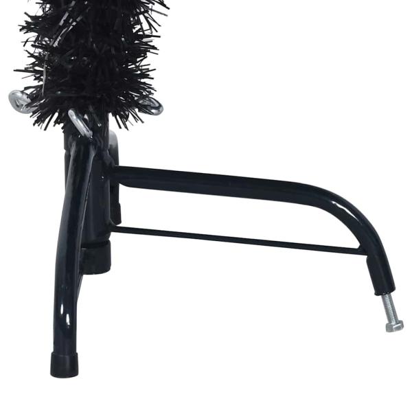 Künstlicher vorbeleuchteter Weihnachtsbaum Schwarz 120 cm PVC