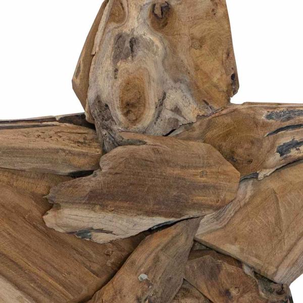 Weihnachtsstern Braun 60 x 5 x 75 cm Massivholz Teak