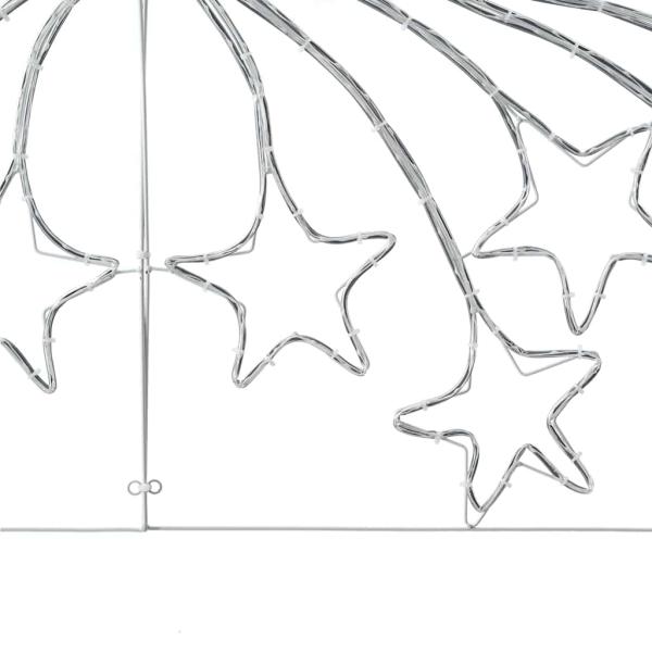 Weihnachtsstern mit 432 LEDs Mehrfarbig 180 x 57 cm PVC