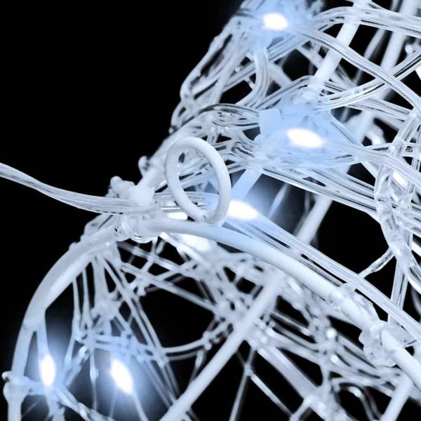 Rentierkopf Kaltweiß 60 cm Acryl