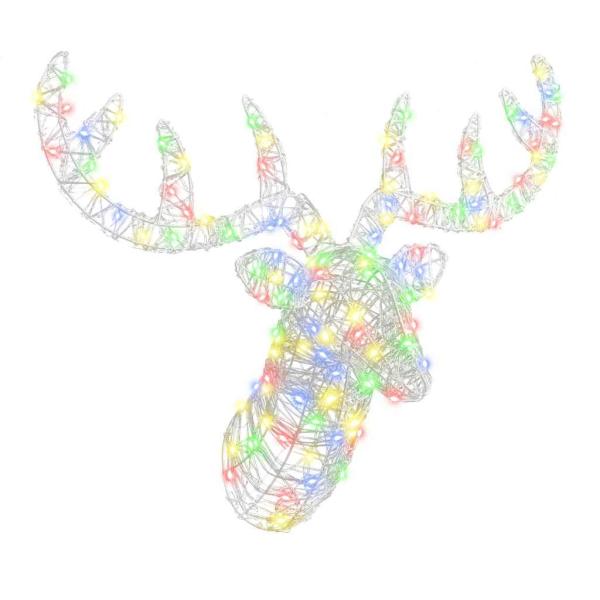 ARDEBO.de - Rentierkopf Bunt 60 cm Acryl