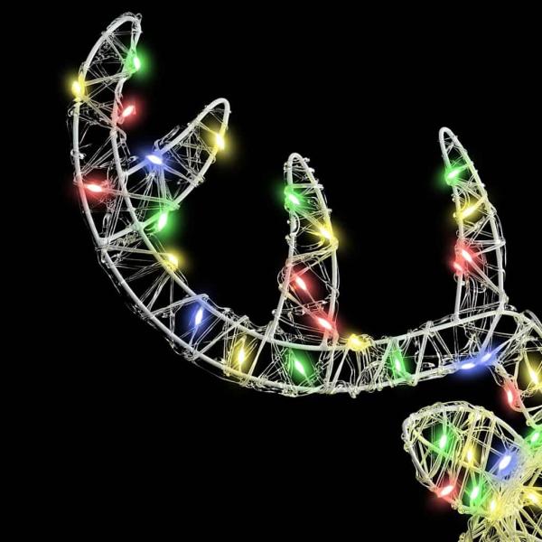 Rentierkopf Bunt 60 cm Acryl