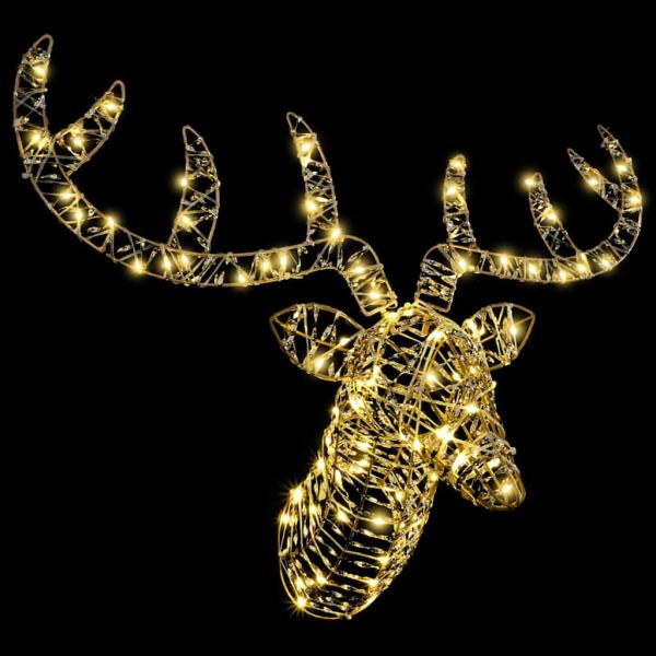 Rentier Zieh Schlitten Warmweiß 60 cm PET