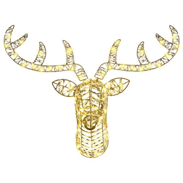 Rentier Zieh Schlitten Warmweiß 60 cm PET