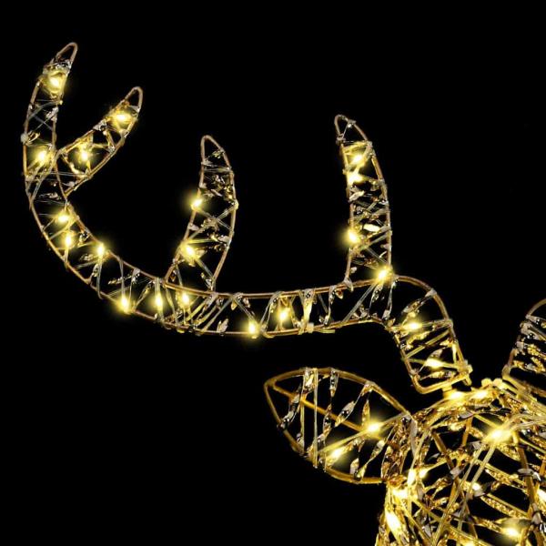 Rentier Zieh Schlitten Warmweiß 60 cm PET