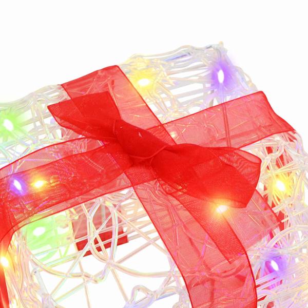 Geschenkbox mit 60 LEDs 3 pcs Mehrfarbig 20 x 20 x 20 cm Acryl