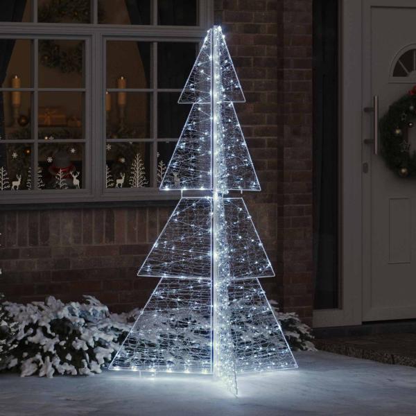 ARDEBO.de - Weihnachtsbaum mit 240 LEDs Kalter Weiß 180 cm Acryl