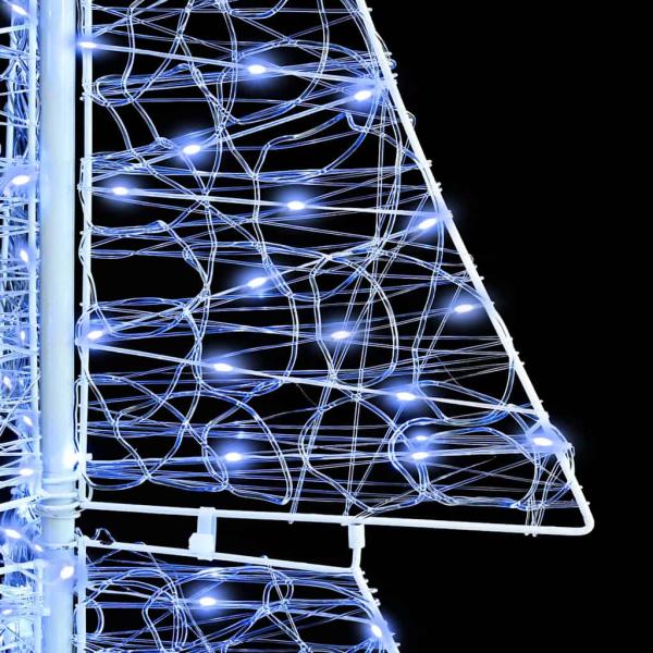 Weihnachtsbaum mit 240 LEDs Kalter Weiß 180 cm Acryl