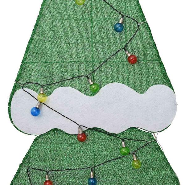 Beleuchteter Weihnachtsbaum mit 3 Geschenkboxen 2D Warm Weiß