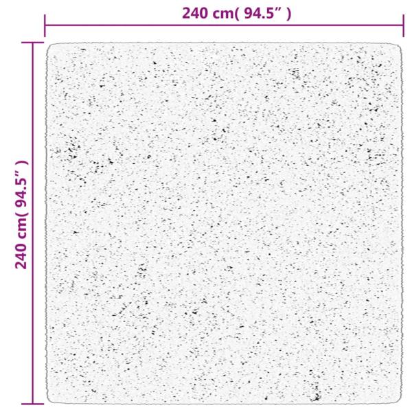 Teppich OVIEDO Kurzflor Creme 240x240 cm