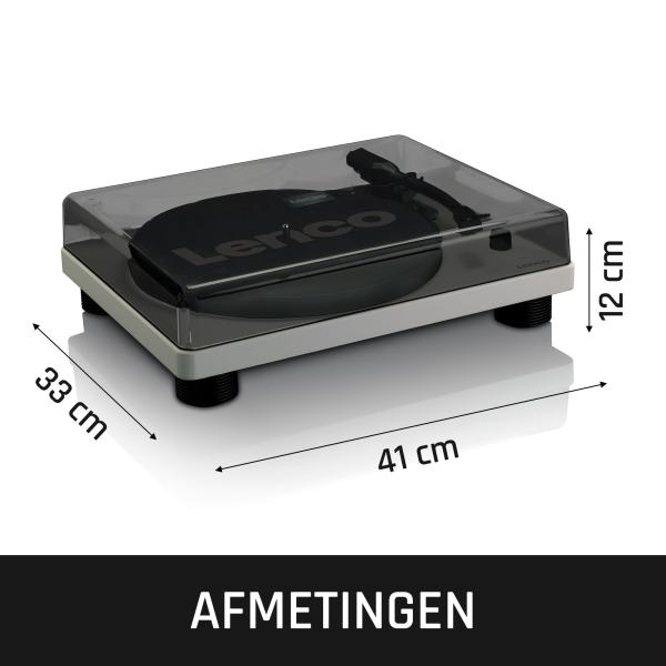 Plattenspieler mit eingebauten Lautsprechern USB-Codierung Grau
