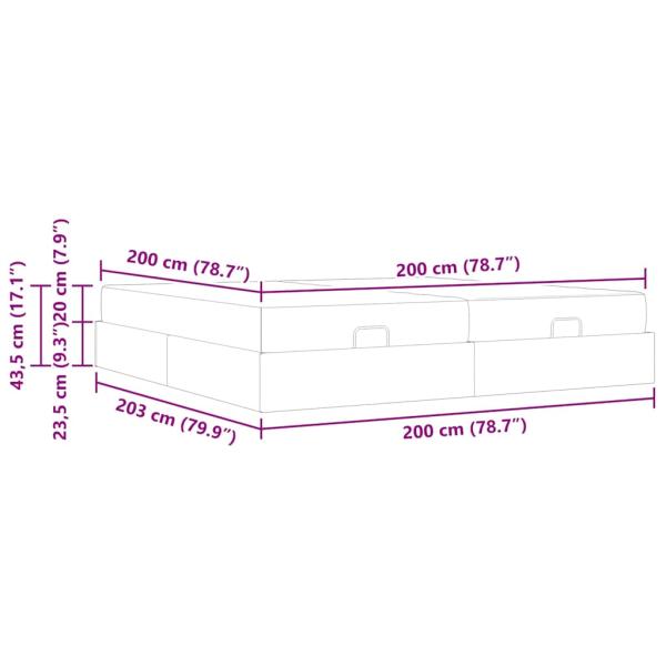 Bettgestell Hellgrau 200 x 200 cm Samt
