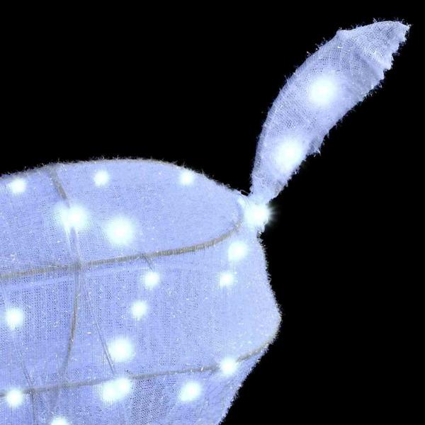 Rentierfamilie 3 pcs Kaltweiß 68 x 26 x 127 cm Stoff