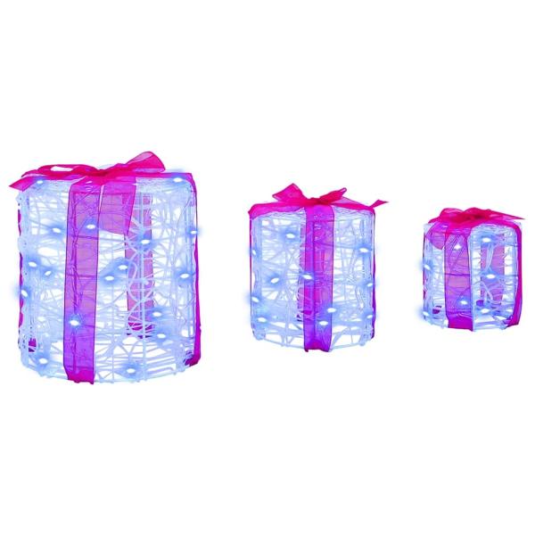 Geschenkbox Dekoration 3 pcs Blau 20 x 20 x 21 cm Acryl