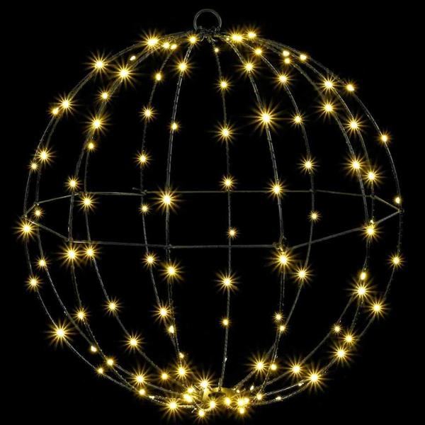 Ball mit 160 LEDs Warmweiß 50 cm Metall