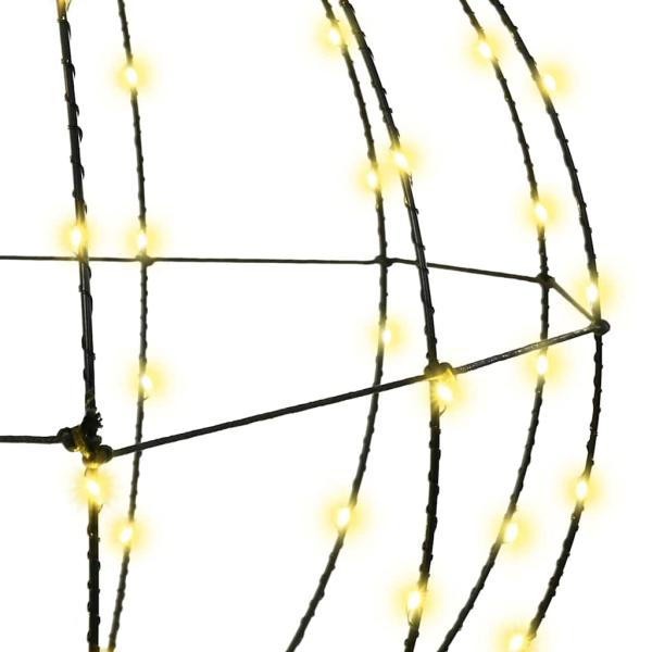 Ball mit 160 LEDs Warmweiß 50 cm Metall