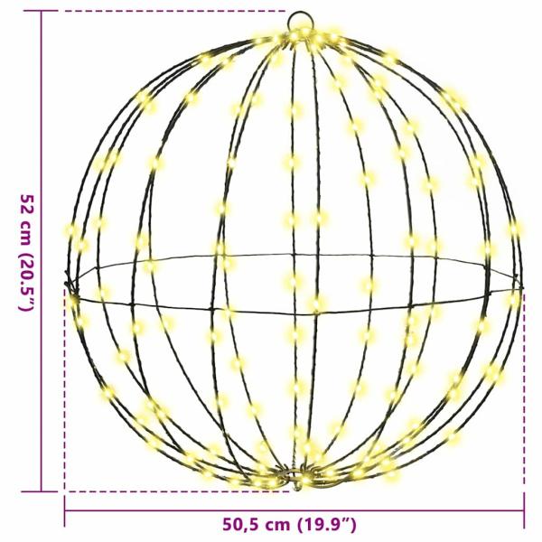 Ball mit 320 LEDs 2 pcs Warmweiß 50 cm Metall