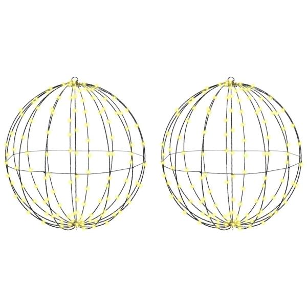 ARDEBO.de - Ball mit 384 LEDs 2 pcs Warmweiß 60 cm Metall