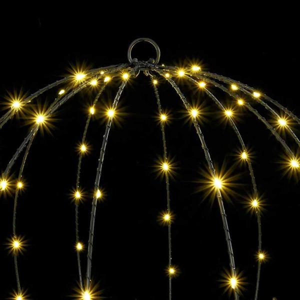 Ball mit 384 LEDs 2 pcs Warmweiß 60 cm Metall