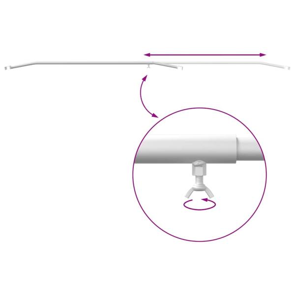 geeignet für flache Planenhalterung 4 pcs Silber 130-210 cm