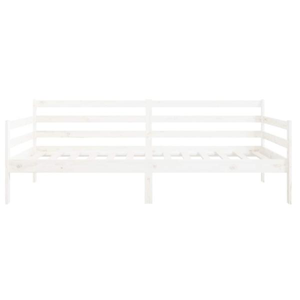 Tagesbett ohne Matratze Weiß 80x200 cm Massivholz Kiefer