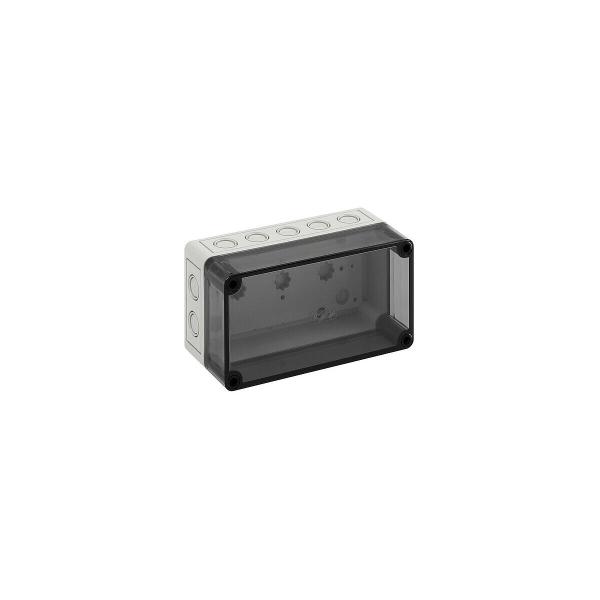ARDEBO.de Spelsberg TK PS 1809-8-tm Leergehäuse, metrische Vorprägungen, IP66, 180x94x81 mm, grau/transparent (10651001)