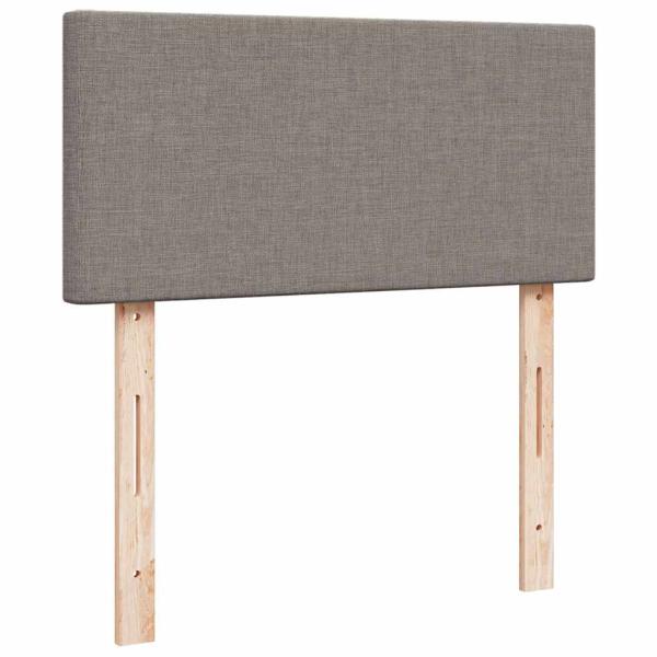 Ottoman-Bett mit Matratze & LEDs Taupe 80x200 cm Stoff