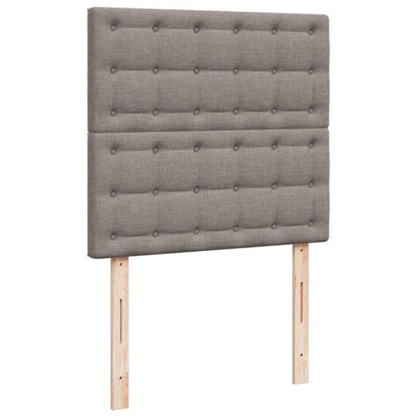 Ottoman-Bett mit Matratze & LEDs Taupe 80x200 cm Stoff