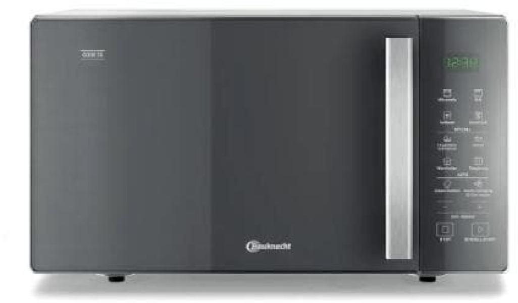 ARDEBO.de Bauknecht MW 254 SM Stand Mikrowelle, 48,3 cm breit, 900W, 25 L, Dynamic Steam, Eco Modus, Grillfunktion, Dampfgarfunktion, Edeles schwarz