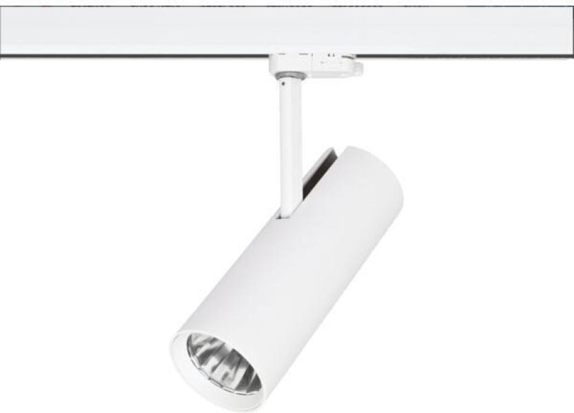 ARDEBO.de Brumberg LED-Schienenstrahler 230V AC, 50Hz, 23W, CRI > 90, 36°, 4000K, rund, weiß (88393174)