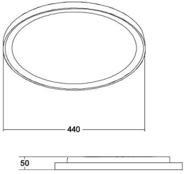 Brumberg SUNNY MIDI LED-Anbaudownlight, D=440mm, 230VAC, 50Hz, 110°, 40W, 3750lm, 3000K/4000K/6000K, direkt/indirekt, dimmbar Phasenabschnitt, schwarz matt (12209083)