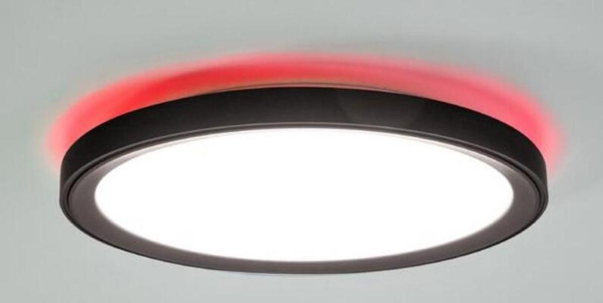 Brumberg SUNNY MIDI LED-Anbaudownlight, D=440mm, 230VAC, 50Hz, 110°, 40W, 3750lm, 3000K/4000K/6000K, direkt/indirekt, dimmbar Phasenabschnitt, schwarz matt (12209083)