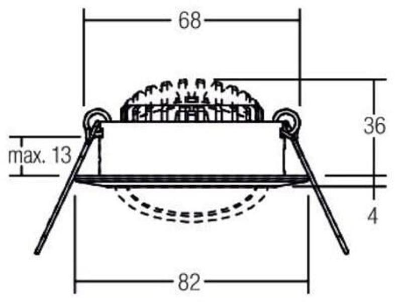 Brumberg BB03 LED-Einbaustrahler, 230VAC, 50Hz, 6W, 38°, 630lm, 3000K, rund, schwenkbar, Phasenabschnitt dimmbar, weiß (39363173)