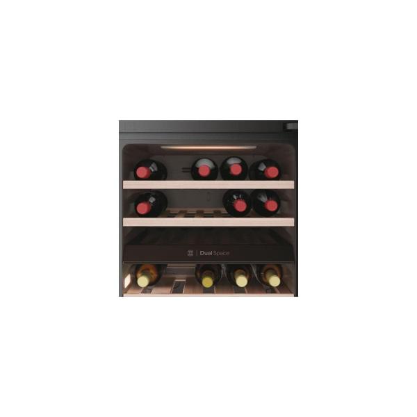 Haier HWS42GDAU1 Serie 7 Weinklimaschrank, 50 cm breit, 42 Standardweinflaschen, LED Beleuchtung, 2 Kühlzonen, schwarz