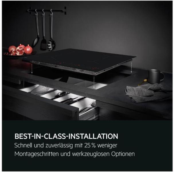 AEG TO64IC0CIT 5000 Autarkes Induktionskochfeld, SaphirMatt SE, 60cm, Hob²Hood, ohne Rahmen, schwarz matt (949598666)