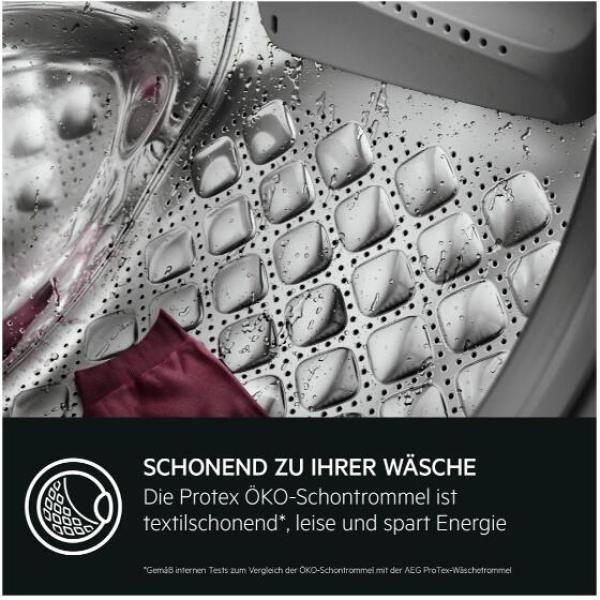 AEG LWR7G65698 7000 ProSteam Stand Waschtrockner, 9 kg Waschen / 5 kg Trocknen, 60cm breit, 1600 U/Min, ProSteam, SpecialCare Wash-to-Dry, ProSense, NonStop-Programm, Schontrommel, weiß (914610338)