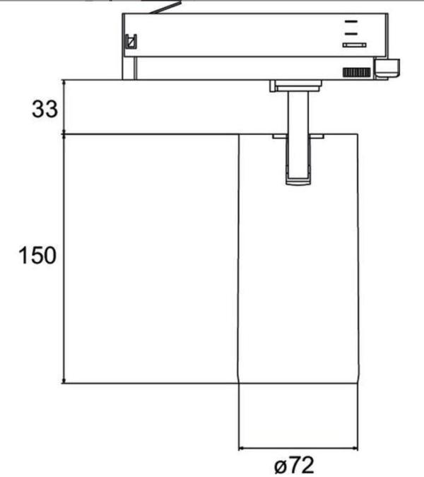 Brumberg TRAXX MAXI LED-Schienenstrahler 230 V AC, 50 Hz, 24 W, 40°, 3.000 K, CRI > 90, rund, dreh- und schwenkbar, schwarz struktur (88724183)