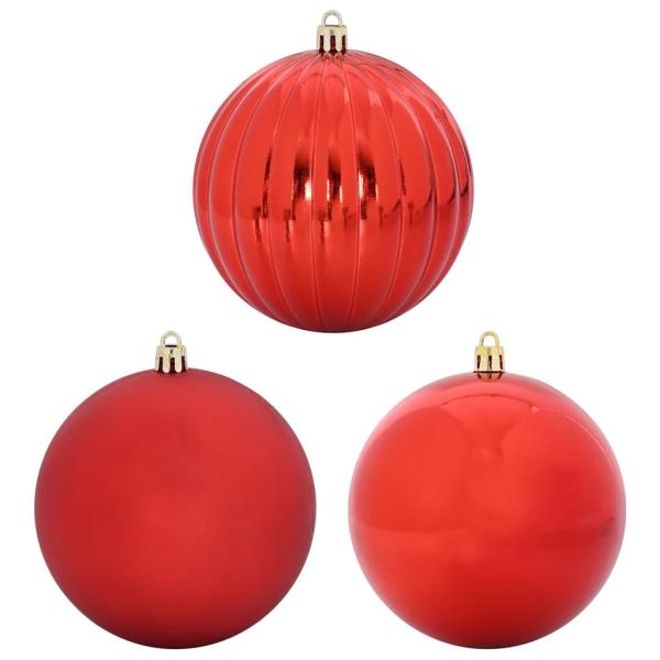 Weihnachtskugel-Set 3 pcs Rot
