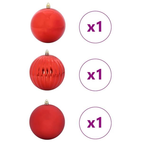 Weihnachtskugel-Set 3 pcs Rot