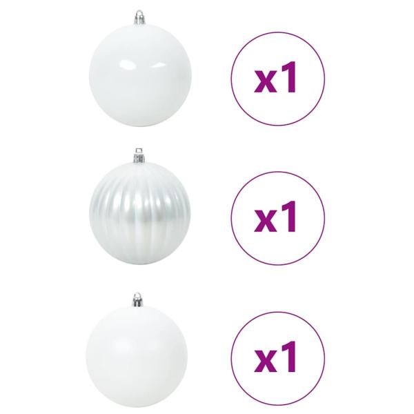 Weihnachtskugel-Set 3 pcs Weiß